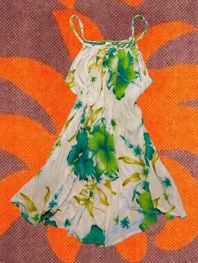 India Boutique Floral Tropical Mini Summer Dress One Size